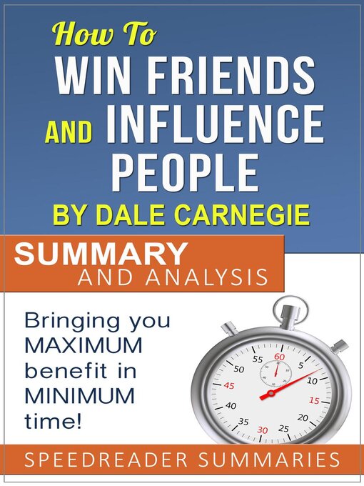 Title details for How to Win Friends and Influence People by Dale Carnegie by SpeedReader Summaries - Available